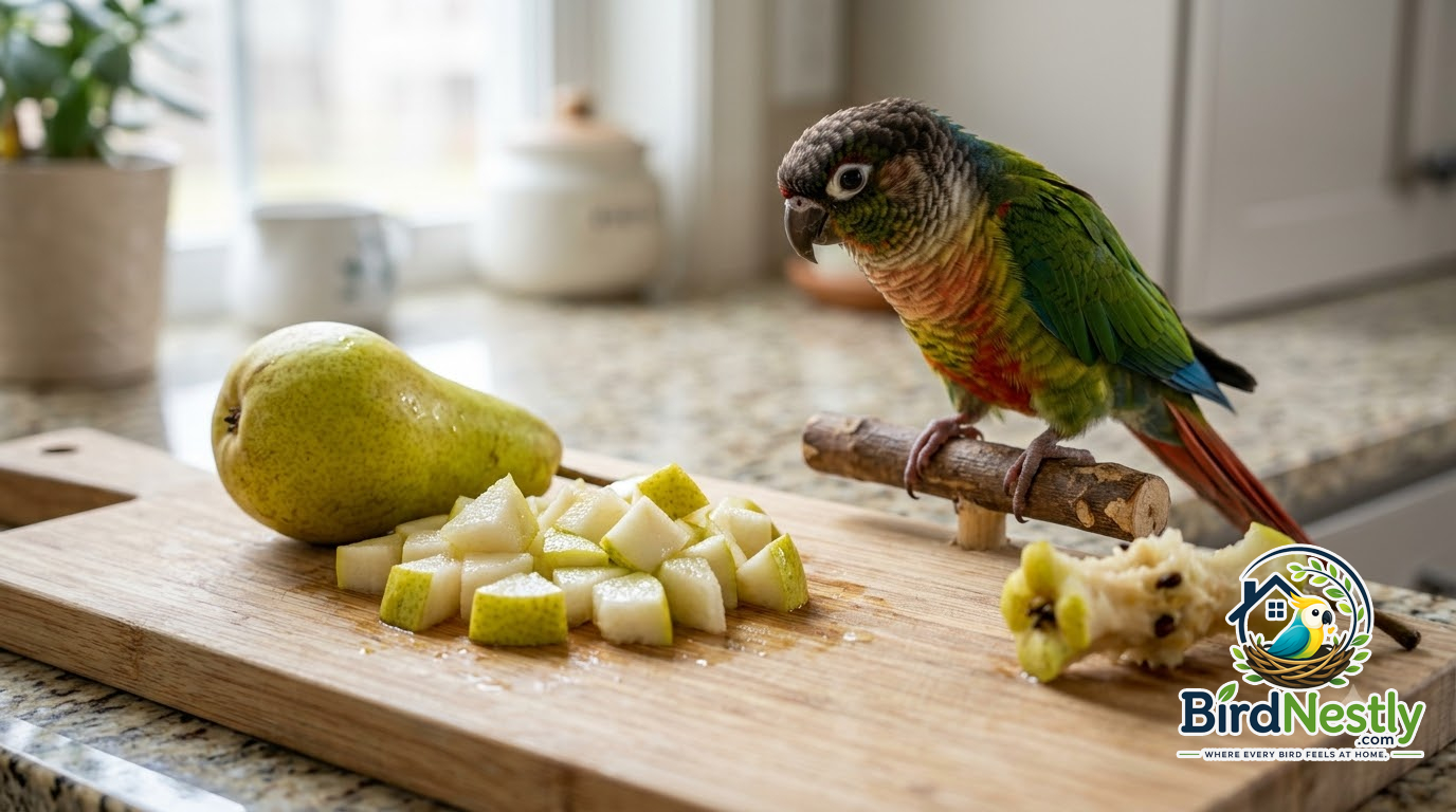 Can Parrots Eat Pears? How Much Is Safe and What Parts Should You Avoid?
